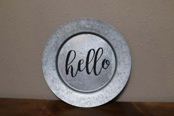 Hello on Metal Round (#17P)