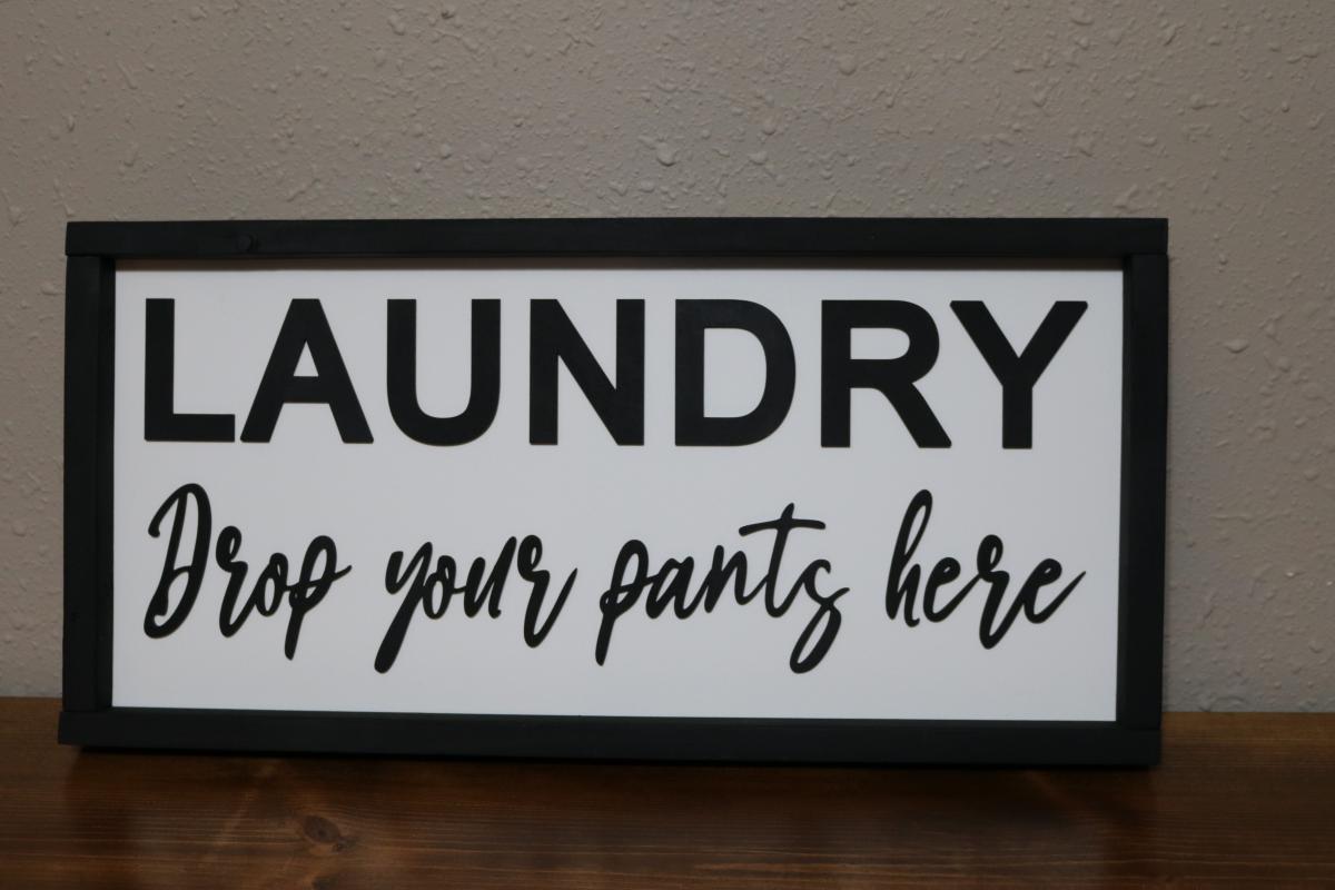 Cartello In Alluminio Vintage Laundry Drop Your Pants Here – 30,5x20,3 Cm – Retrò Per Lavanderia E Home