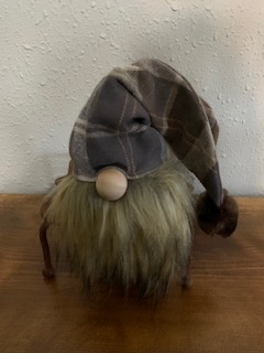 Gnomes with brown and tan plaid hat picture