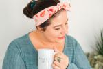 Latte Fall Peach Coffee Headband