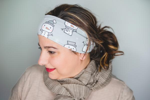 Snowman Jersey Knit Headband picture