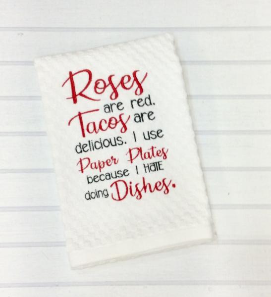 Embroidered Waffle Towels picture