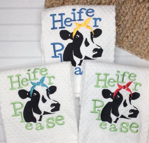 Embroidered Waffle Towels picture