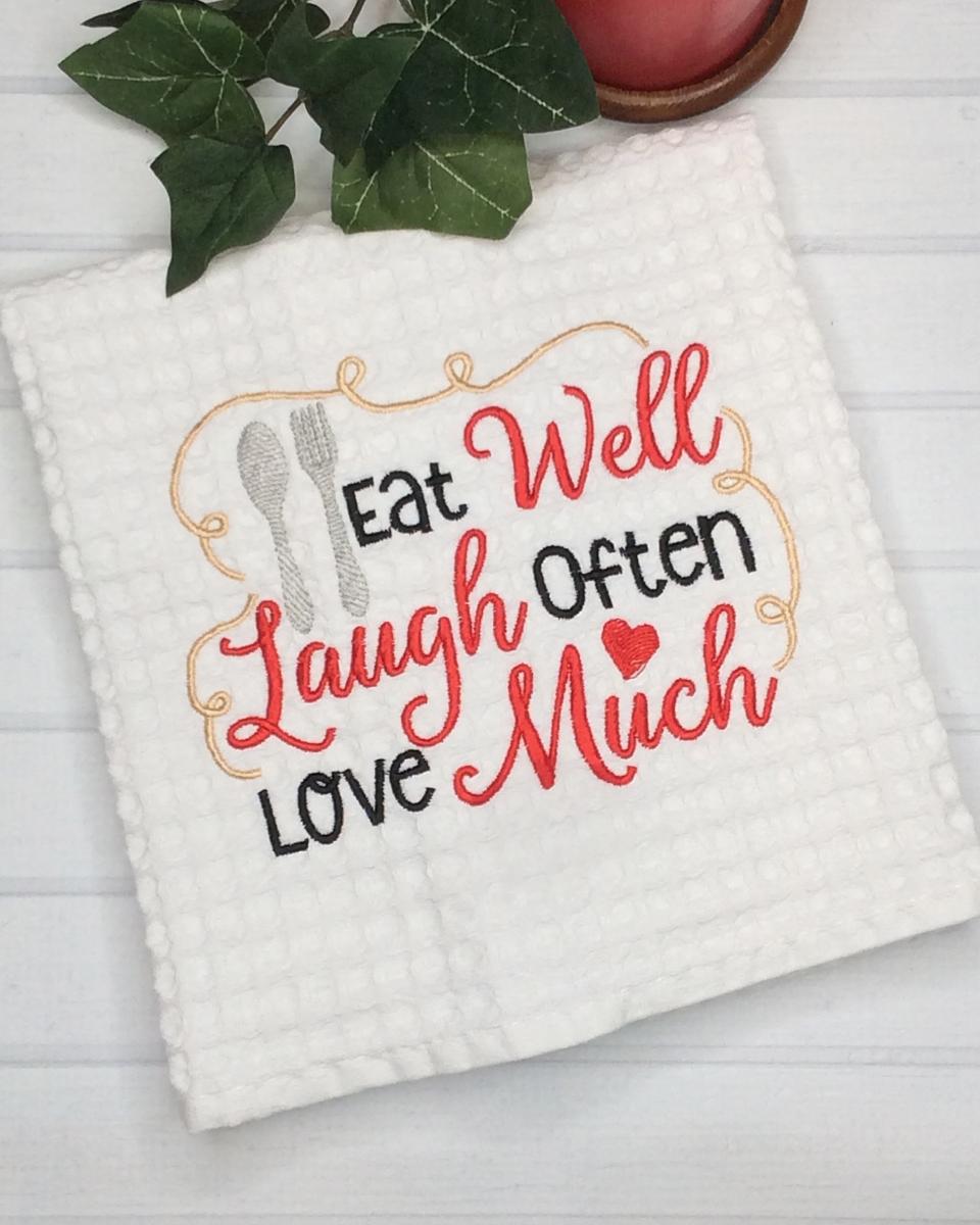 Embroidered Waffle Towels picture