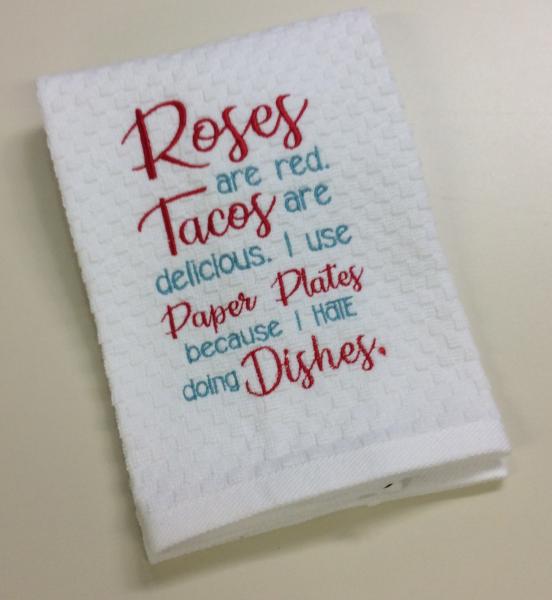 Embroidered Waffle Towels