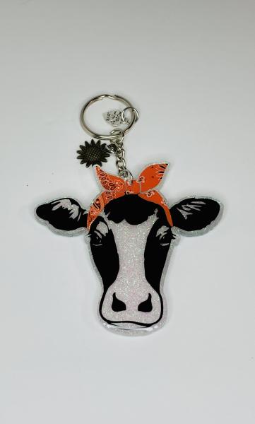 Cow in Bandanna Keychain picture