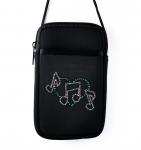 Music Notes and Heart Pami Pocket Cell Phone Purse