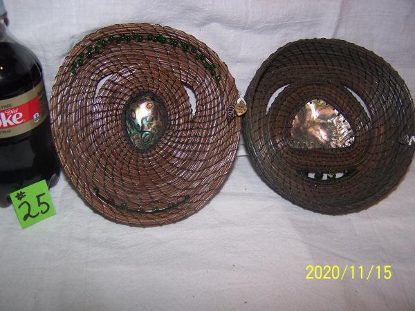 Pine Needle Basketry With Abalone picture