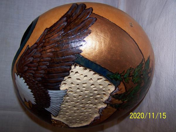Bald Eagle on a Gourd picture