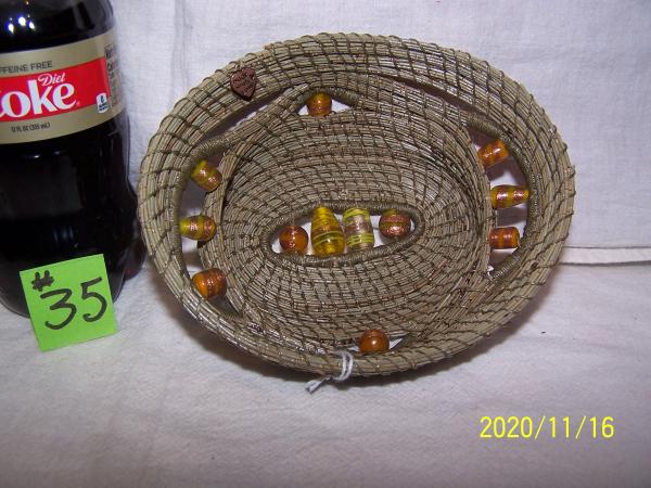 Tropical Pine Needle Basket