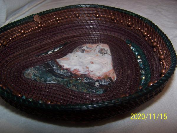 Pine Needle Basket with Montana Lace Stone picture
