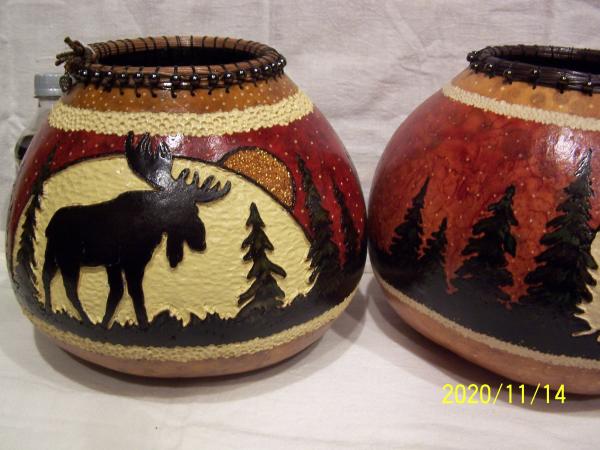 Carved Moose Gourd picture