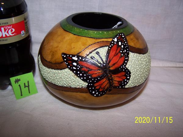 Gourd With Monarch Butterfly