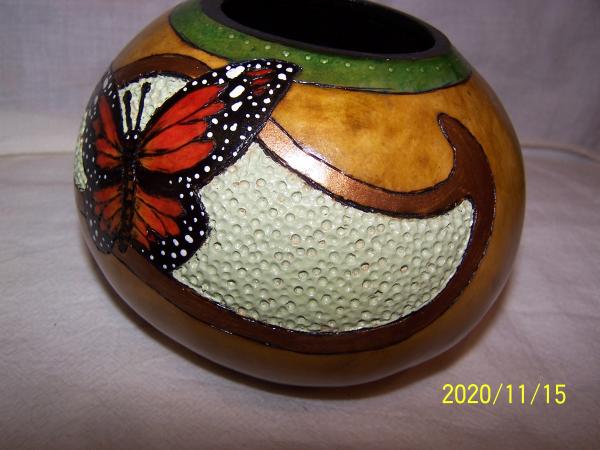 Gourd With Monarch Butterfly picture