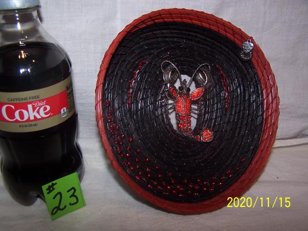 Pine Needle Basket  with Scorpion Center