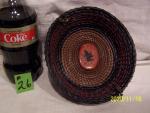 Pine Needle Basket With Eagle Stone