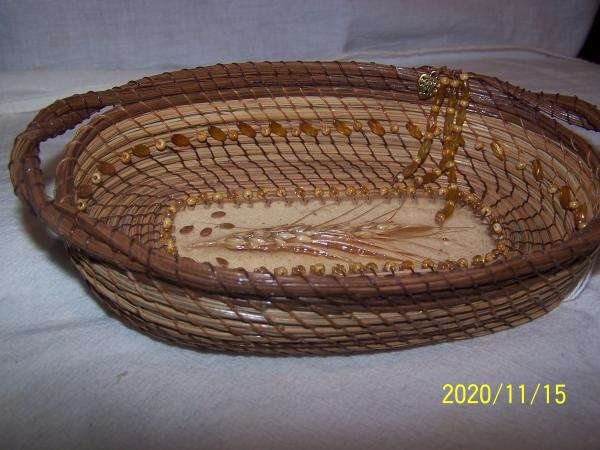Wheat in a Pine Needle Basket picture