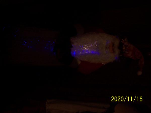 Santa with Fiber Optic Beard picture