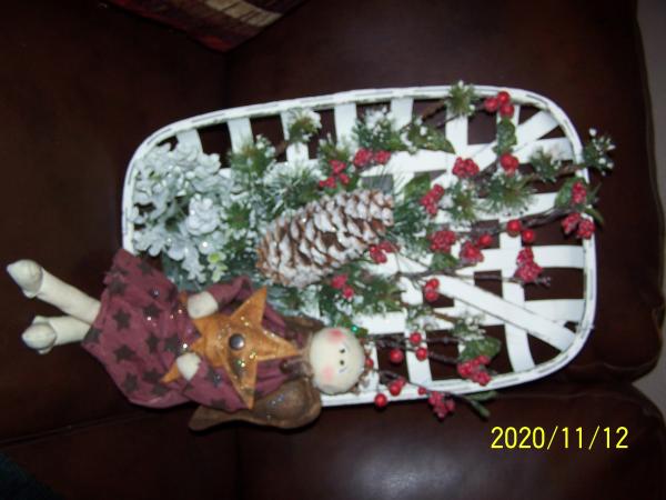 Wicker Basket with metal strips picture