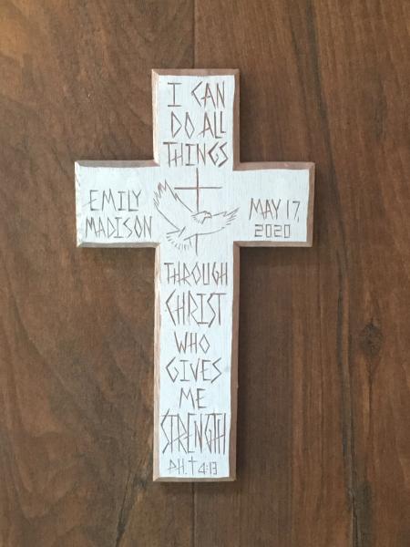 Personalized Confirmation Cross "I Can Do All Things Through Christ" picture