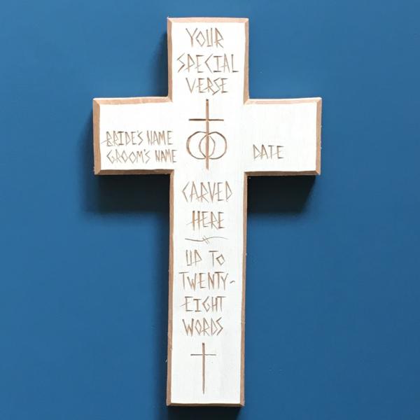 Personalized Wedding Cross With Your Choice of Verse picture