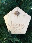 Christmas Tree Ornament with NATURAL star