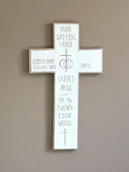 Personalized Wedding Cross With Your Choice of Verse picture