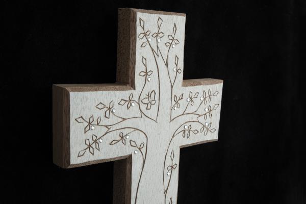 Beautiful Tree of Life Cross With Crystals picture