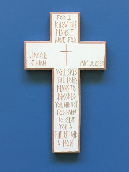 Personalized Confirmation Cross "For I Know the Plans I Have For You" picture