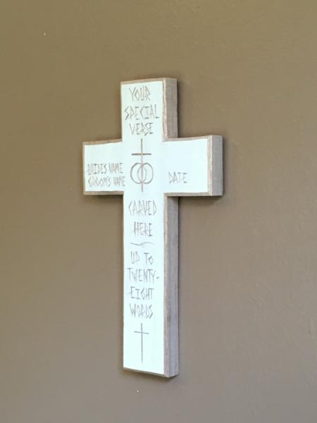 Personalized Wedding Cross With Your Choice of Verse picture