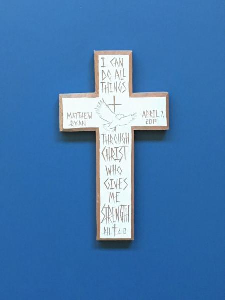 Personalized Confirmation Cross "I Can Do All Things Through Christ" picture