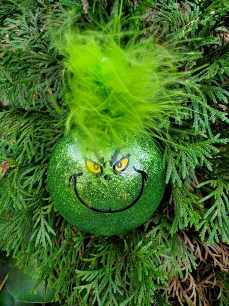 Funny Grinch Handmade Ornament picture