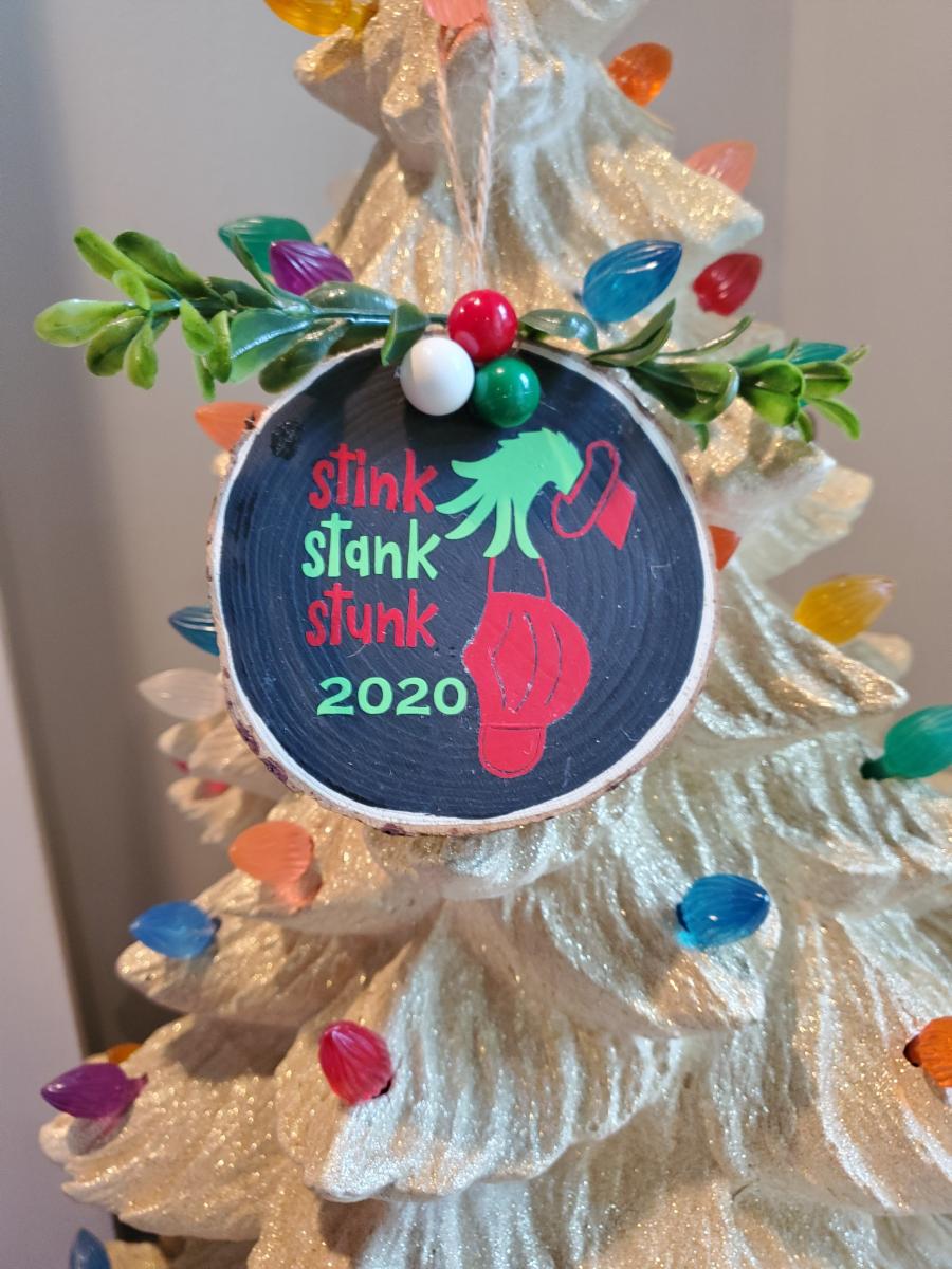 3" Wood Slice Ornament; Rustic Christmas Tree Ornament- Wood Slice Ornament picture