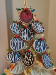 2.5" Santa's Reindeer Wood Slice Ornament; Rustic Christmas Tree Ornament- Wood Slice Ornament