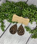 Natural Leopard Teardrop Earring