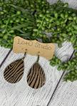 Tiger Print Teardrop Earring