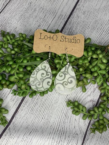 Frosted Acrylic Swirl Earring picture