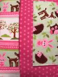 Woodland Critters/Pink Dot/Tree Pattern (Set of 6)