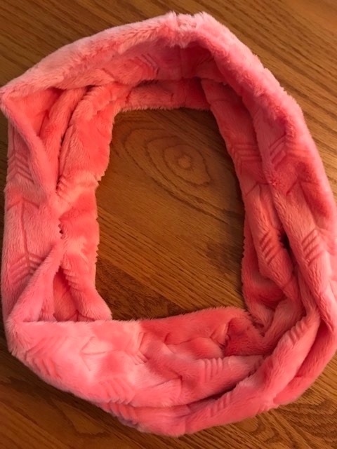 Coral Arrow Embossed Minky Infinity Scarf picture