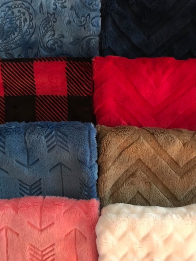 Red & Black Buffalo Plaid Minky Infinity Scarf picture