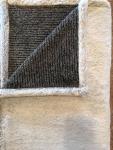 Silver-Snow White Tip Minky / Gray Weave Chenille Minky XL Throw