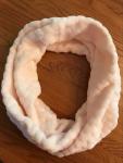 Cream Mini-Chevron Minky Infinity Scarf