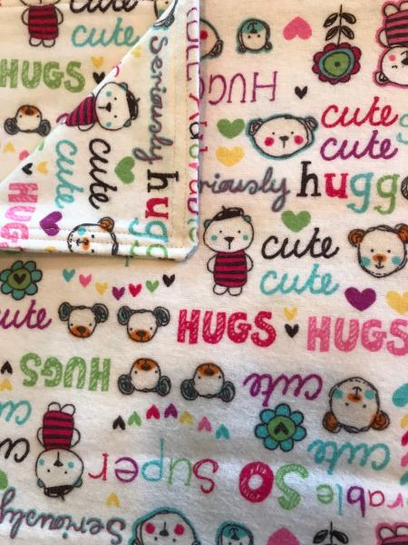 Huggable Cuties Flannel Receiving Blankets - approx. 40x40