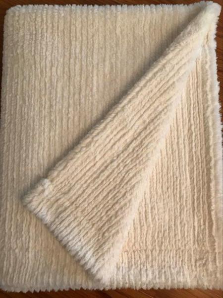 Ivory Chenille Cuddle Minky Blanket picture