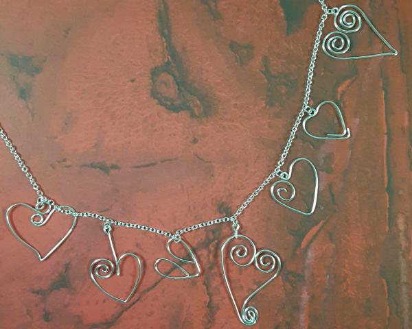 Hearts Wire Necklace