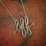 Petite "Wire Writing" Wire Necklace