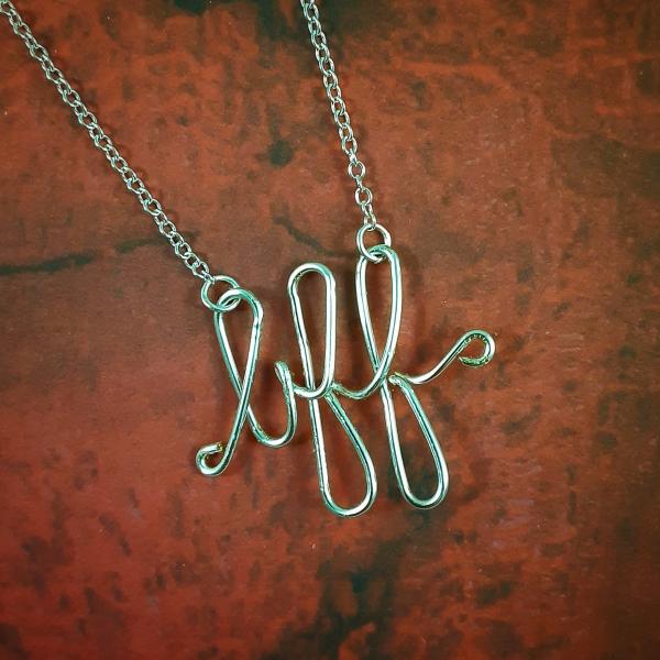 Petite "Wire Writing" Wire Necklace picture