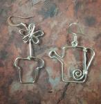 "Gardening" Wire Earrings