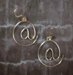 "At Symbol" Wire Earrings