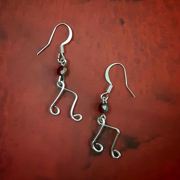 "Double Note" Wire Earrings picture